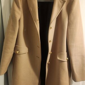 Zara Tan Trench Coat with Gold Buttons